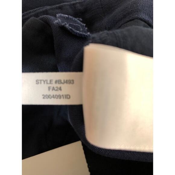 J. Crew Factory Camp Pants Straight Leg Ankle 100% Cotton Navy Blue NWT 16 - Picture 7 of 9